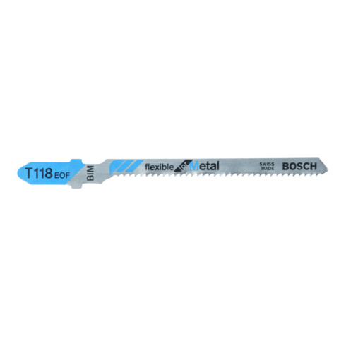 Bosch Lames de scie sauteuse T 118 EOF VE x 5 Flexibles pour métal