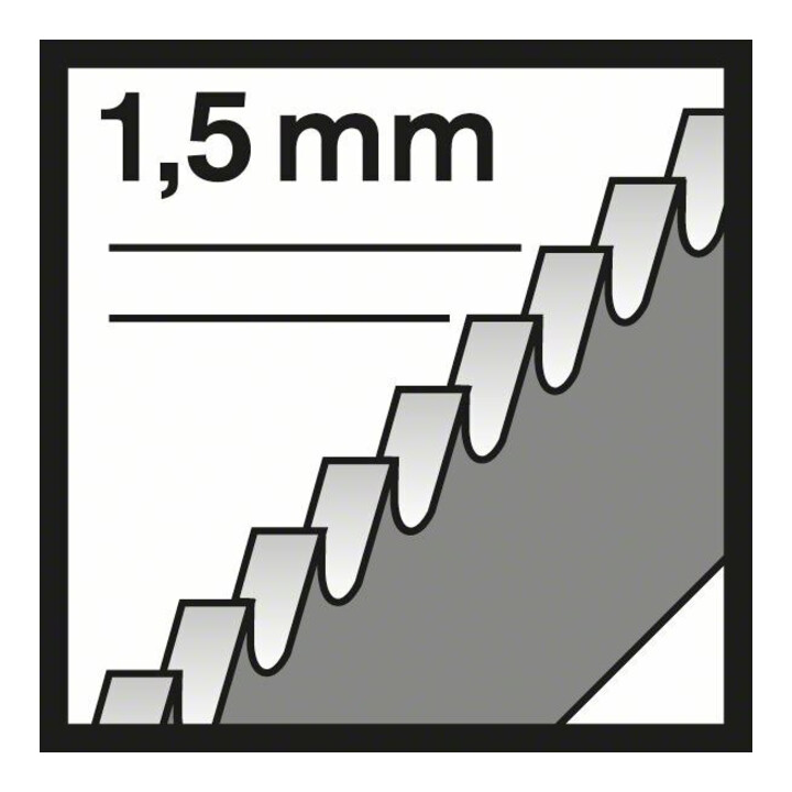 Bosch Lames de scie sauteuse T 118 EOF VE x 5 Flexibles pour métal