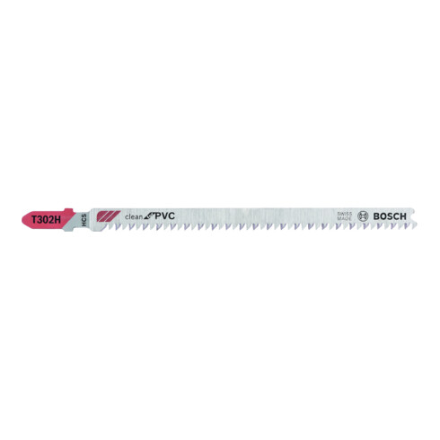 Bosch Lames de scie sauteuse T 302 H, lot de 5, Clean pour PVC
