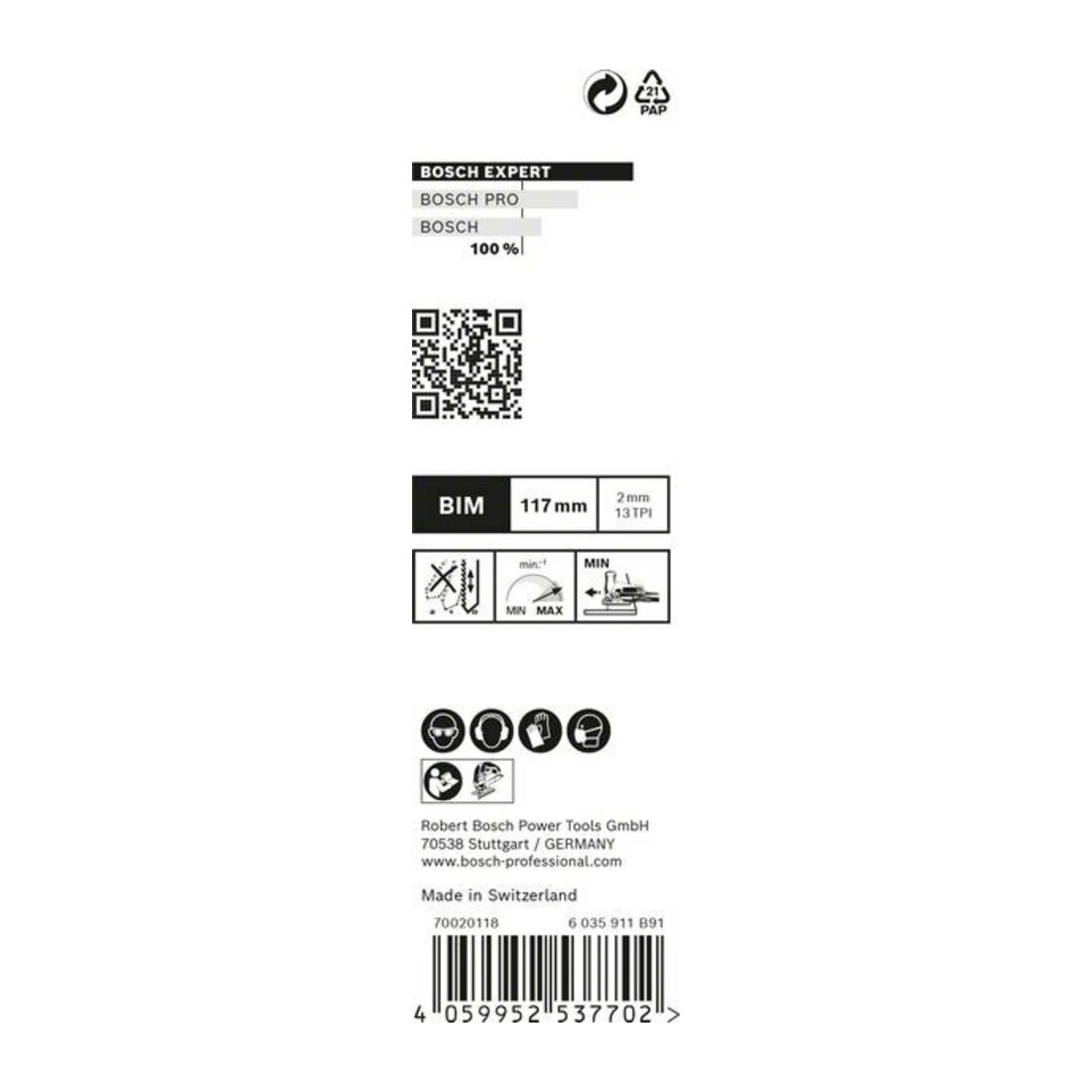 Bosch Lames de scie sauteuse T 308BF EXPERT, 100 pcs