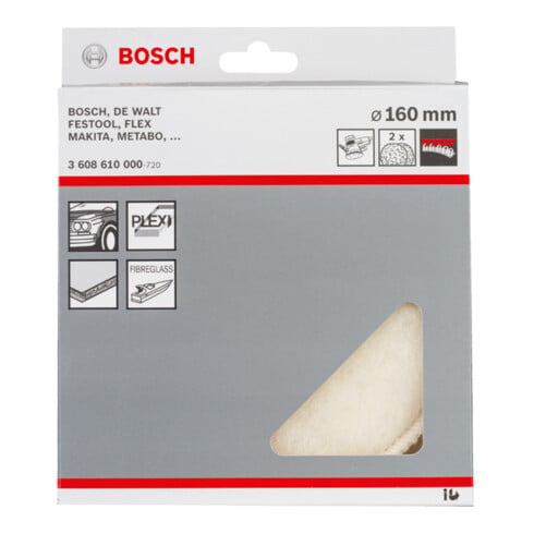 Bosch Lammwollhaube für Exzenterschleifer 160 mm Klett