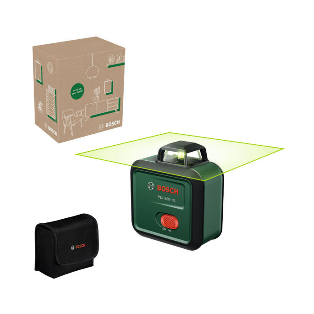 Bosch Laser a linea PLL 360-1G, 1 x batteria BA 3,6V 2,0Ah