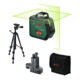 Bosch Laser croix PLL360-15G Premium Set 3,6V batterie dans sac