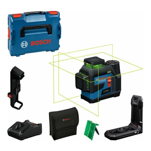 Bosch Laser de ligne GLL 12V-100-33 CG avec 1 x batterie GBA 12V 2.0Ah dans L-BOXX