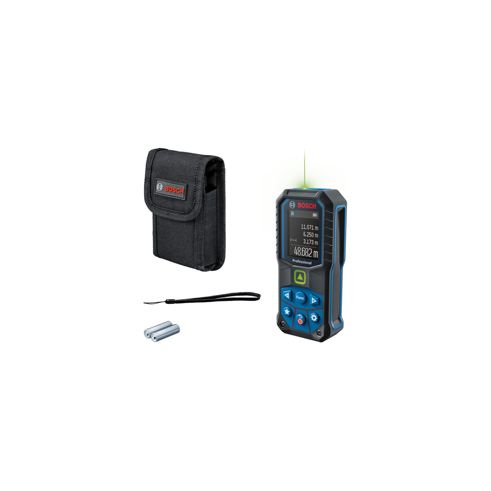 Bosch Professional GLM 50-25 G Laser-Entfernungsmesser | für Messungen von Länge, Fläche oder Volumen | mit Farbdisplay und Bluetooth-Funktion |