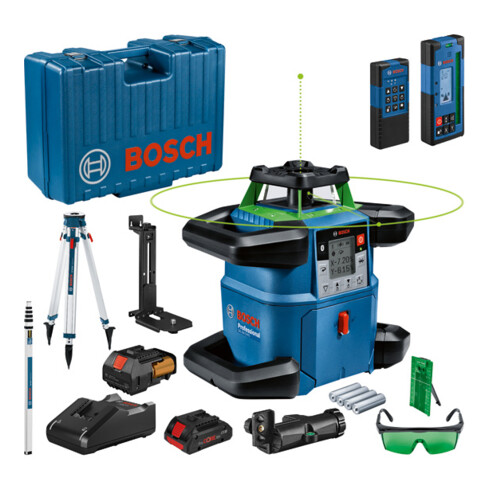 Bosch Laser rotante GRL 650 CHVG con asta di misura GR 500 Professional