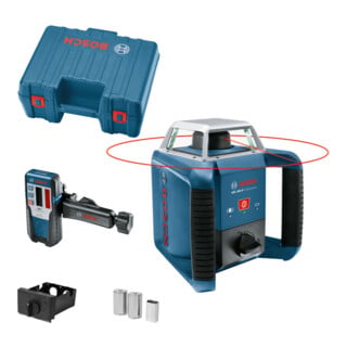 Bosch Laser rotatif GRL 400 H avec récepteur laser LR 1 et mallette de transport