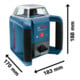 Bosch Laser rotatif GRL 400 H avec récepteur laser LR 1 et mallette de transport