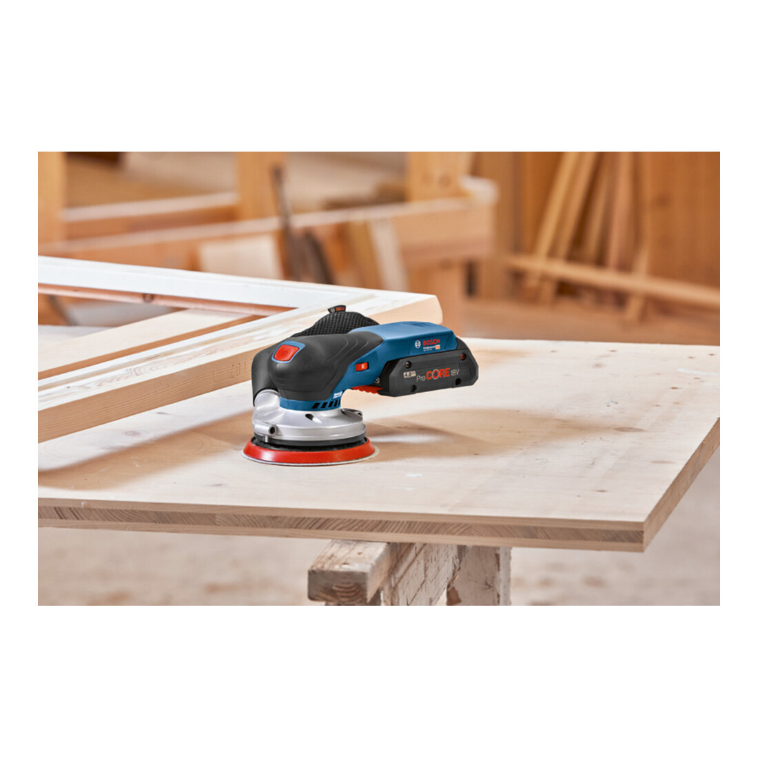 Bosch Levigatrice roto-orbitale a batteria GEX 18 V-125 in L-BOXX