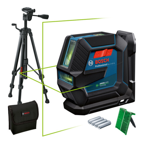 Bosch lijnlaser GLL 2-15 G met bouwstatief