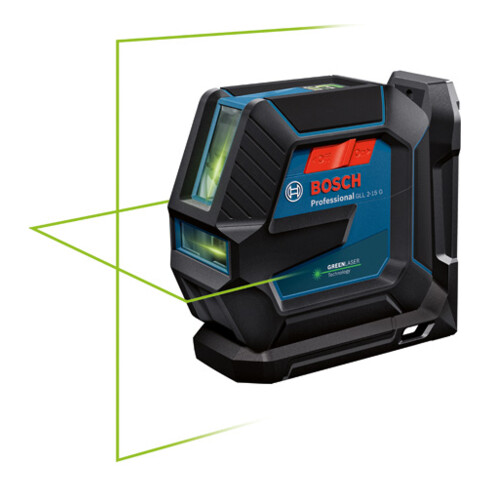 Bosch lijnlaser GLL 2-15 G met plafondklem en werkmanskoffer