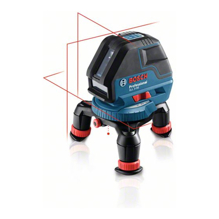 Bosch line laser GLL 3-50 avec récepteur laser LR2 Support universel BM1 L-BOXX