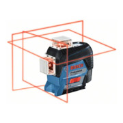 Bosch Linea laser GLL 3-80 C con 4 batterie LR6 (AA) da 1,5 V, adattatore per batterie