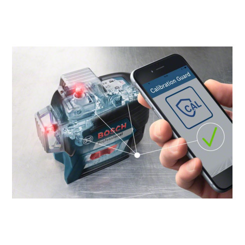 Bosch Linea laser GLL 3-80 C con 4 batterie LR6 (AA) da 1,5 V, adattatore per batterie