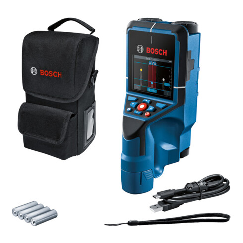 Bosch Localizzatore Wallscanner D-tect 200 C con 4x batterie LR6 1,5 V (AA)