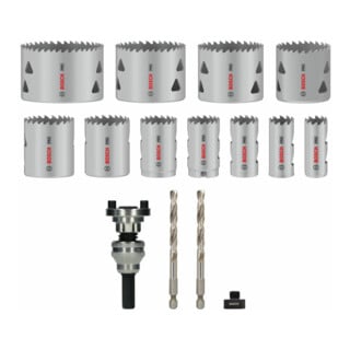 Bosch Lochsäge PRO Multi Material Q-Lock Aufsteckhalter Set 15-tlg.