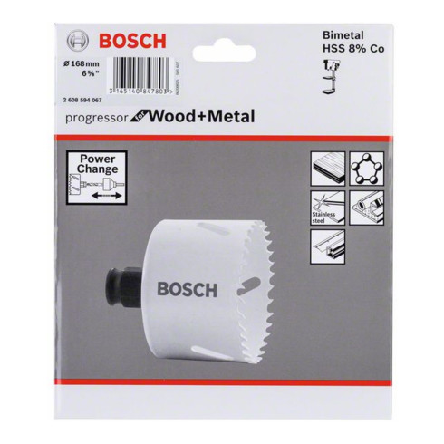 Bosch Lochsäge Progressor for Wood and Metal 168 mm 6 5/8"