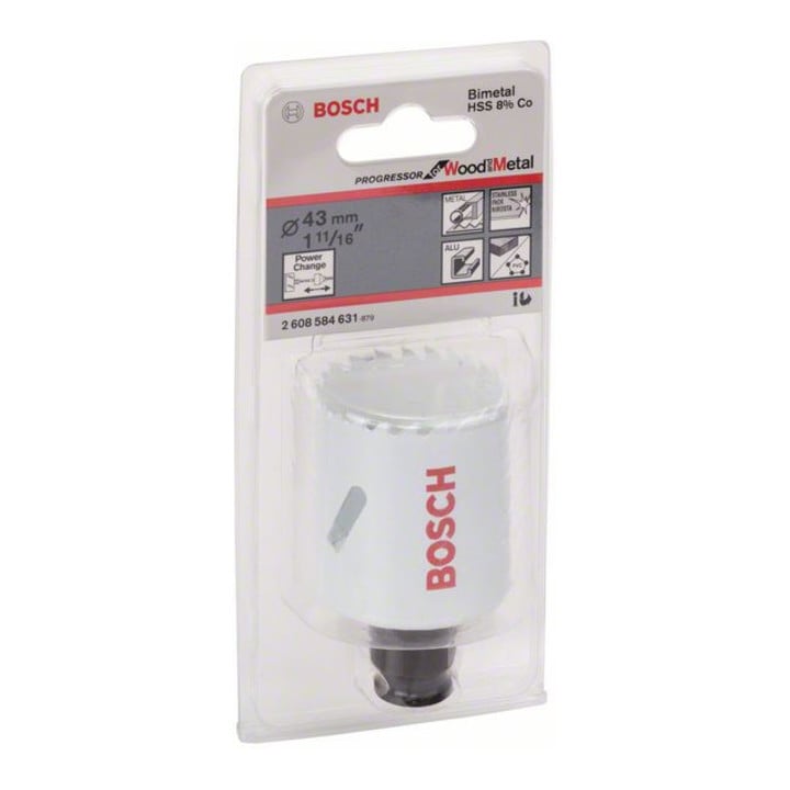 Bosch Lochsäge Progressor for Wood and Metal 43 mm 1 11/16"