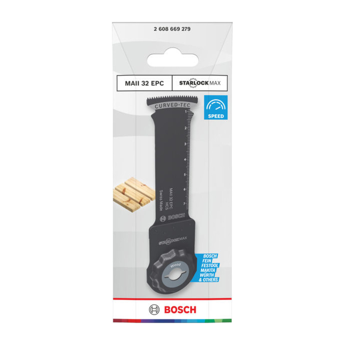Bosch MAII 32 EPC Lama per sega a immersione legno, Starlock, 32 x 80 mm