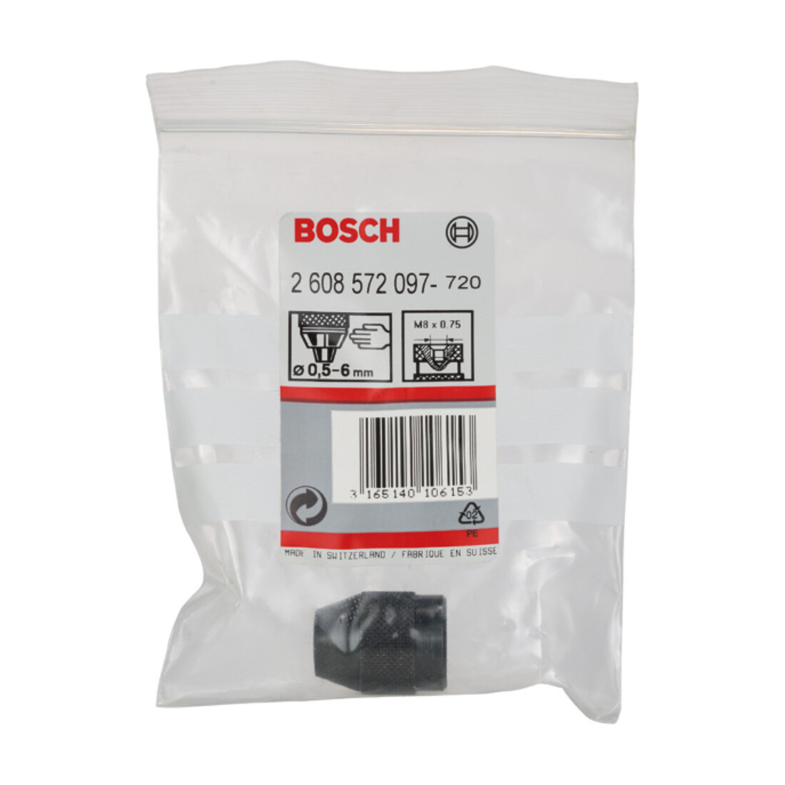 Bosch Mandrin de rechange pour perceuses Bosch