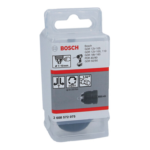 Bosch Mandrino rapido fino a 10mm da 1 a 10mm 1/4" fino a 6k
