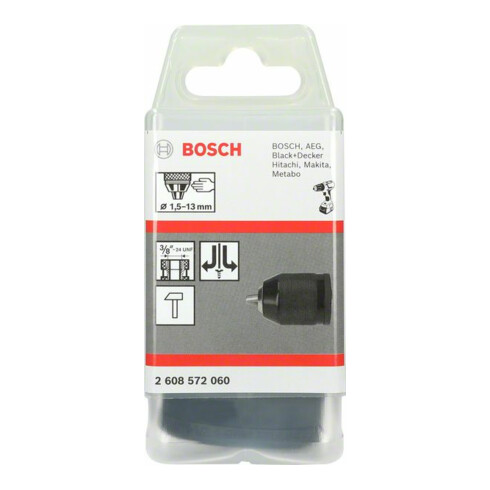 Bosch Mandrino rapido fino a 13mm 2 a 13mm 3/8" a 24