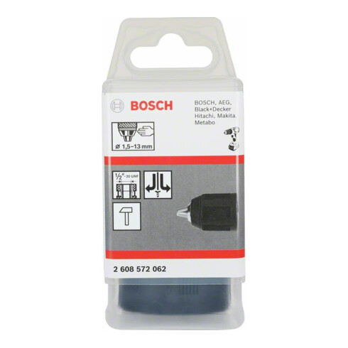 Bosch Mandrino rapido fino a 16mm 2 a 13mm 1/2" a 20