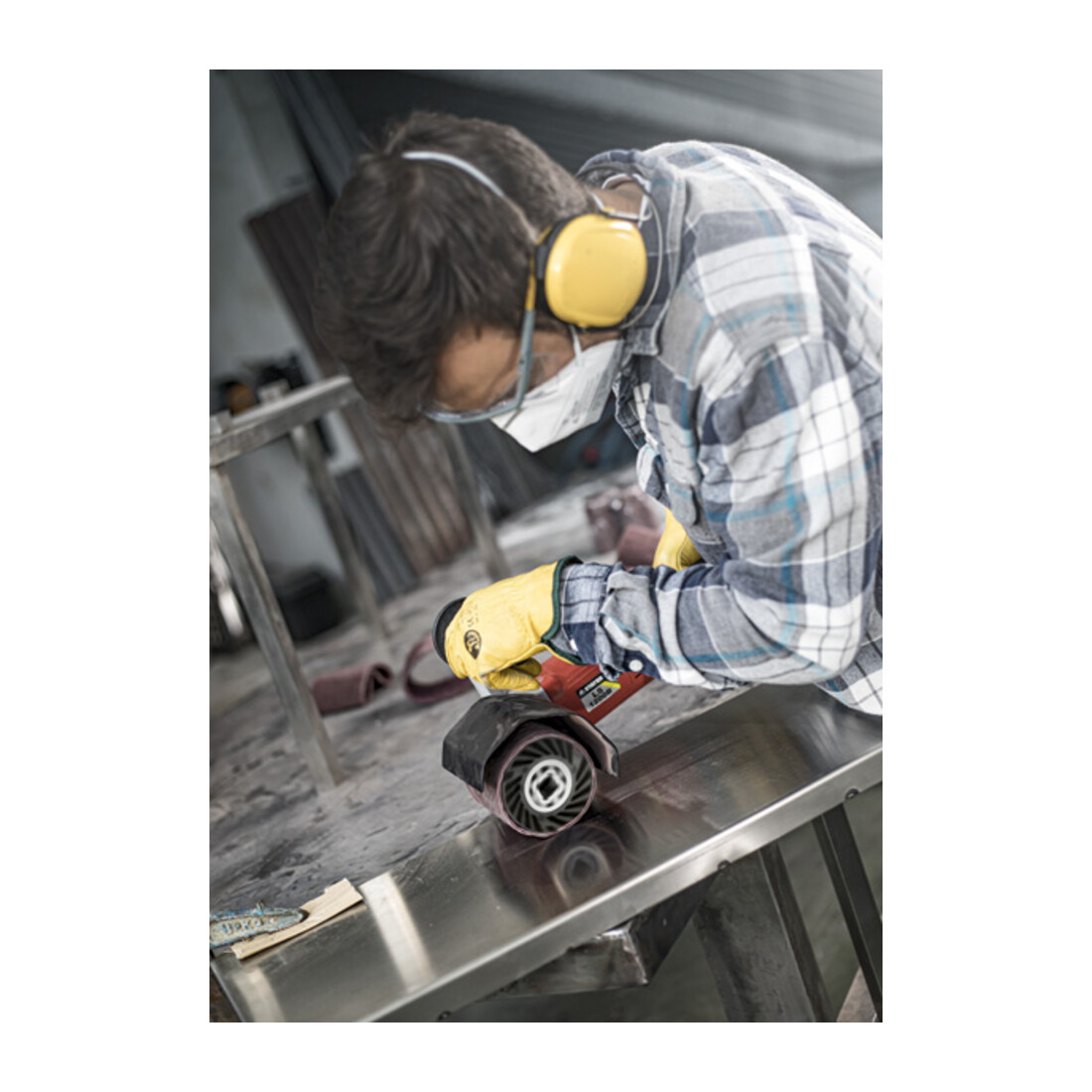 Bosch Manicotto abrasivo EXPERT N470 per satinatura, 100x290mm 90mm grosso, 10pz.