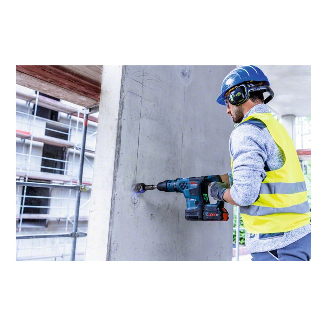 Bosch Martello perforatore a batteria BITURBO con SDS max GBH 18 V-36 C, Solo Version, valigetta per professionisti