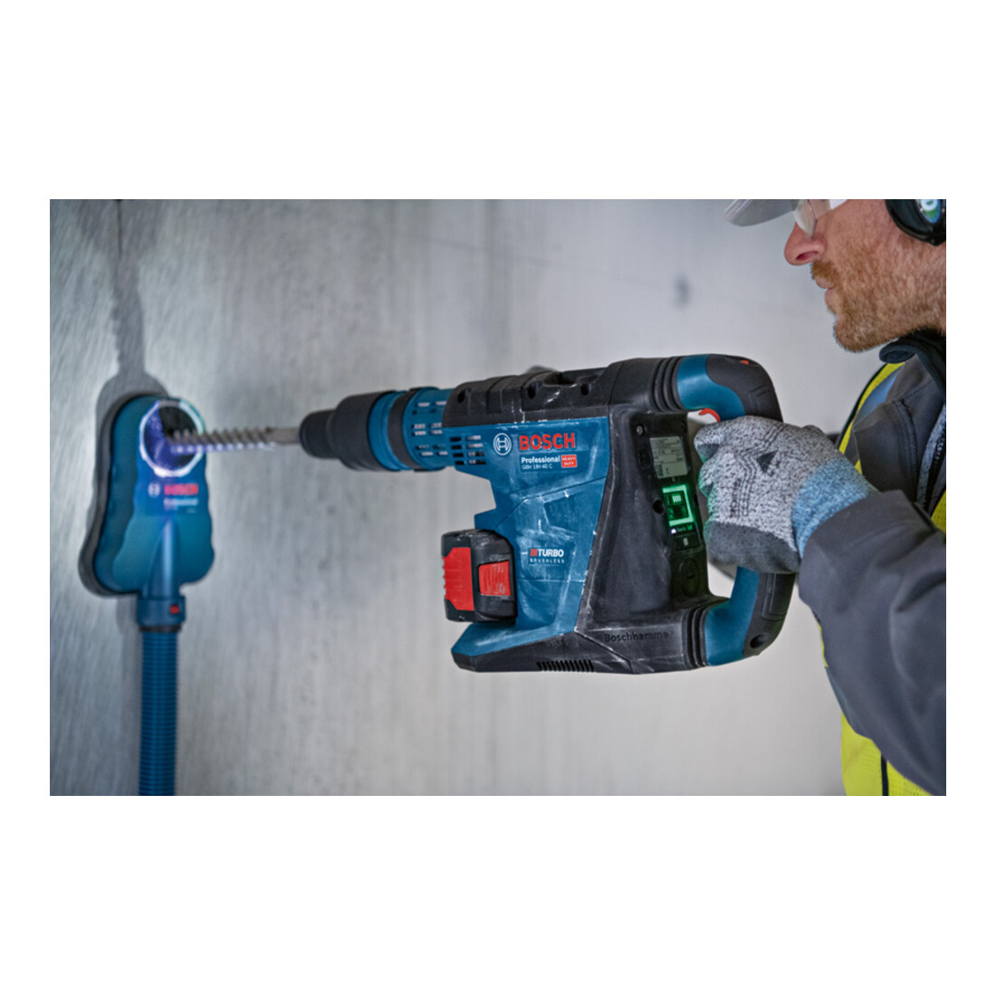 Bosch Martello perforatore a batteria BITURBO con SDS max GBH 18V-40 C, 2 batterie ProCORE18V 8.0Ah