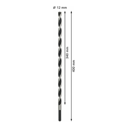 Bosch Maschinenholzbohrer M-Spitze 12 x 400 mm d 10 mm