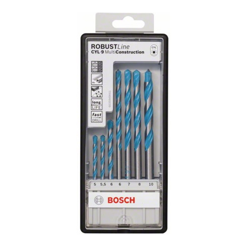 Bosch Mehrzweckbohrer-Robust Line-Set CYL-9 Multi Construction 7-teilig 5 - 10 mm
