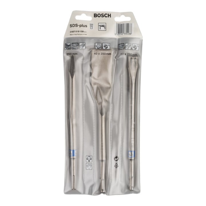 Bosch Meißel-Set mit SDS plus 3-teilig 250 250 260 x 20 40 mm