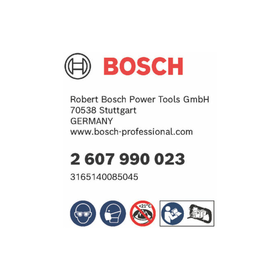 Bosch menggarde voor handmixers 135 mm 590 mm 25-40 kg roestvrij M14 naar boven