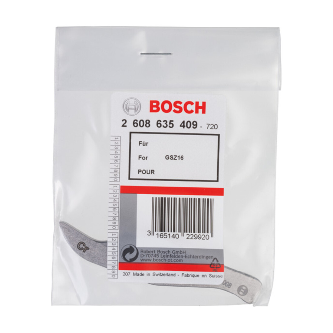 Bosch mes chroomstaal voor het snijden van Inox