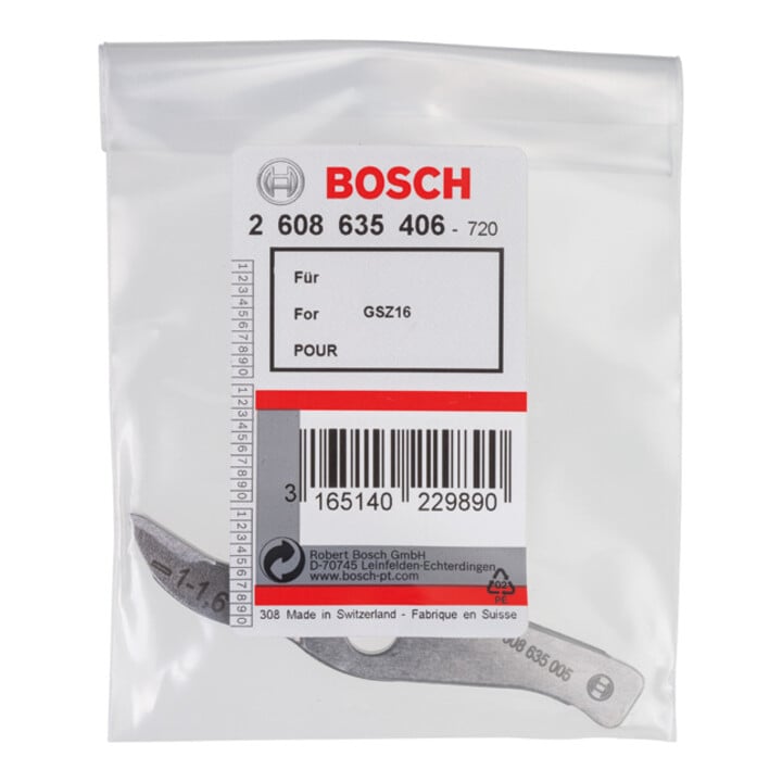 Bosch mes recht tot 1,6 mm voor Bosch snijschaar GSZ 160 Professional