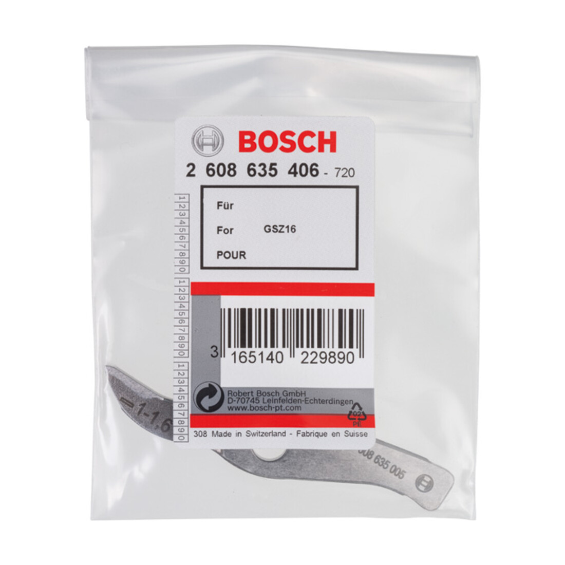 Bosch Messer gerade bis 1,6 mm für Bosch-Schlitzschere GSZ 160 Professional