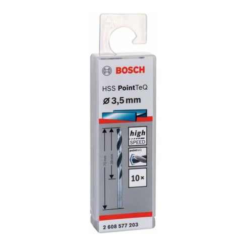 Bosch metaal spiraalboor HSS PointTeQ DIN 338 10-pak