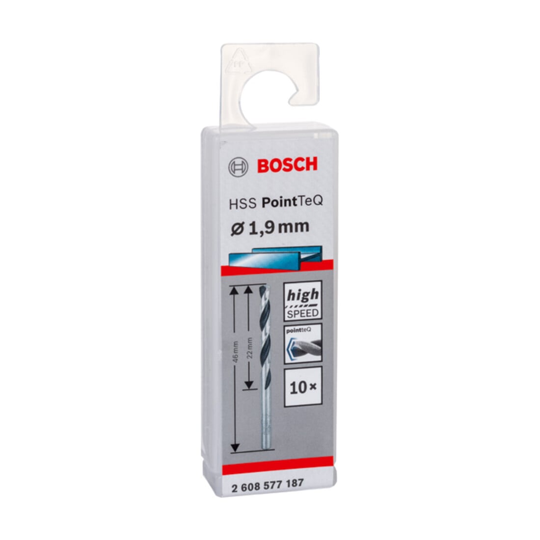 Bosch metaal spiraalboor HSS PointTeQ DIN 338 10-pak