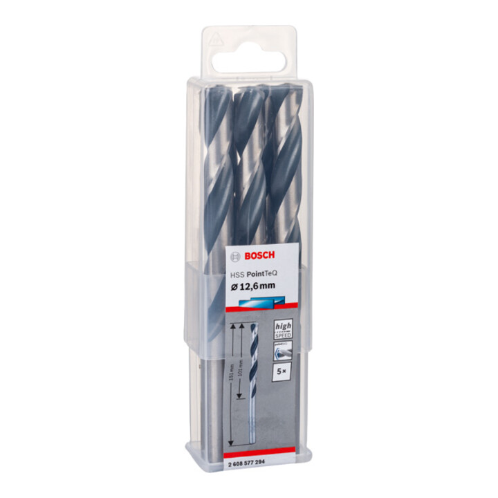 Bosch metaal spiraalboor HSS PointTeQ DIN 338 12,6 mm