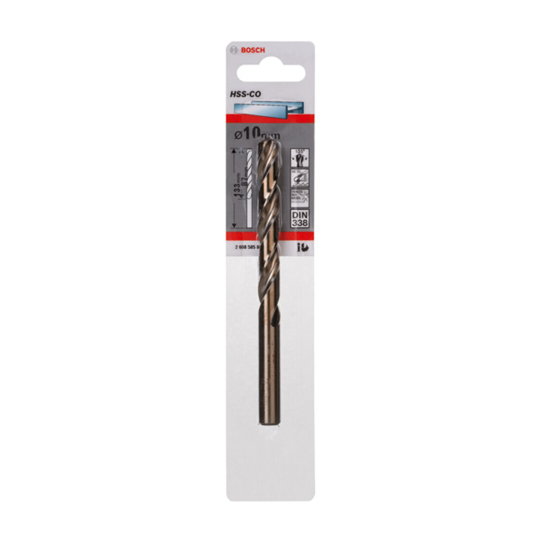 Bosch metaalboor HSS-Co DIN 338 10 x 87 x 133 mm