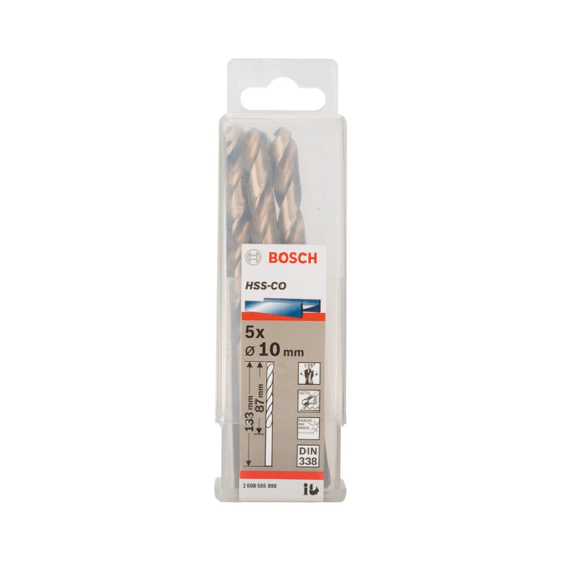 Bosch metaalboor HSS-Co DIN 338 10 x 87 x 133 mm