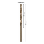 Bosch metaalboor HSS-Co, DIN 338, 5,5 x 57 x 93 mm-5