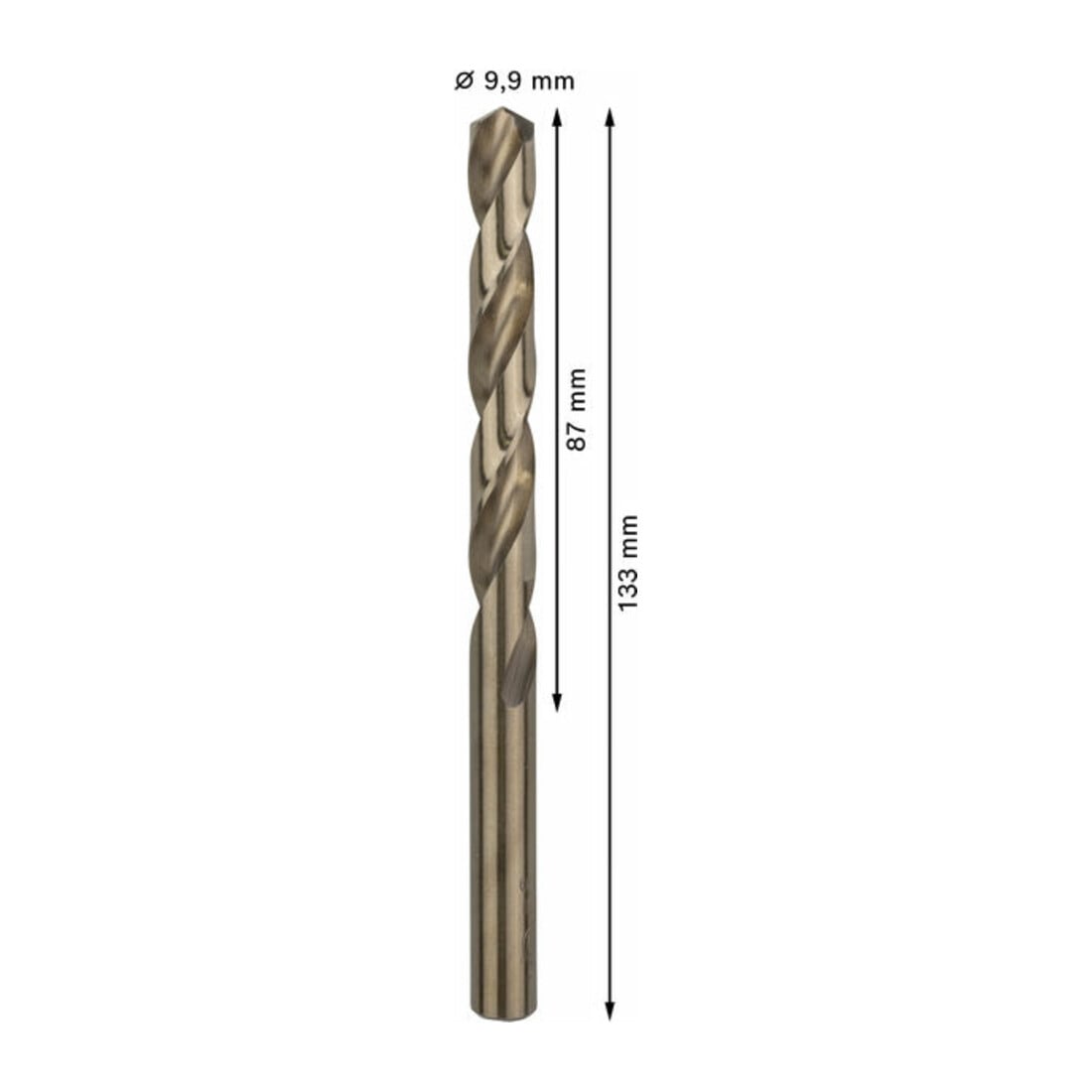 Bosch metaalboor HSS-Co DIN 338 9,9 x 87 x 133 mm