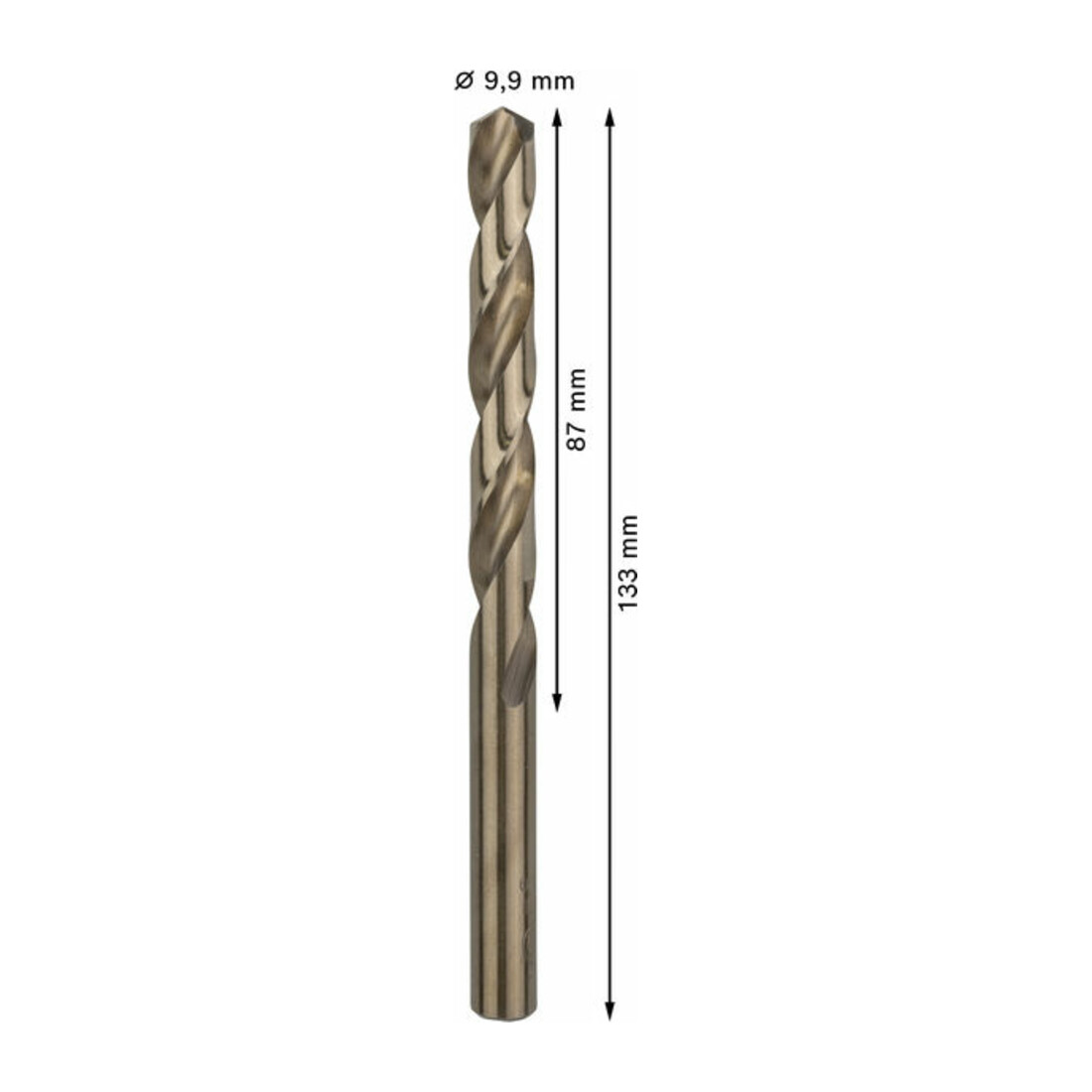 Bosch metaalboor HSS-Co DIN 338 9,9 x 87 x 133 mm