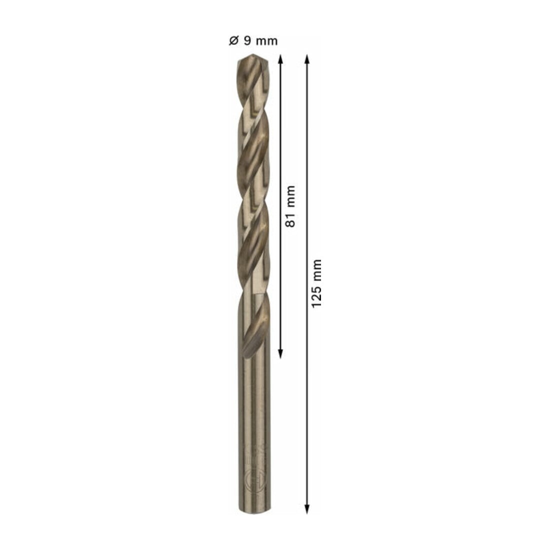 Bosch metaalboor HSS-Co DIN 338 9 x 81 x 125 mm