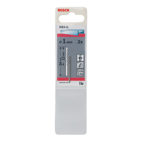 Bosch metaalboor HSS-G DIN 338 1 x 12 x 34 mm
