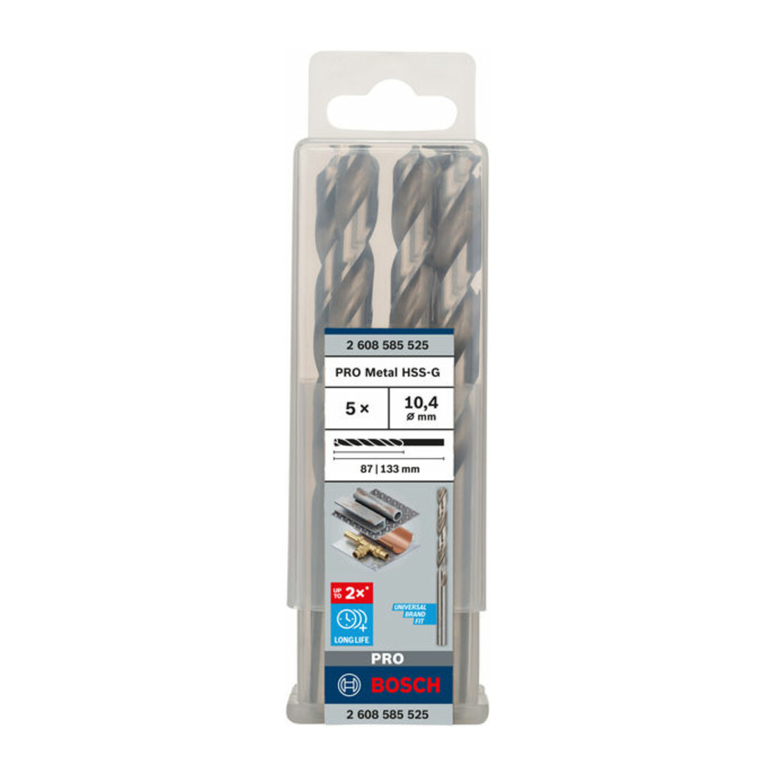 Bosch metaalboor HSS-G DIN 338 10,4 x 87 x 133 mm
