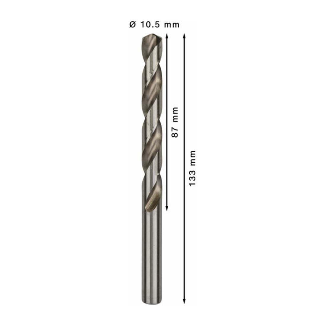 Bosch metaalboor HSS-G DIN 338 10,5 x 87 x 133 mm