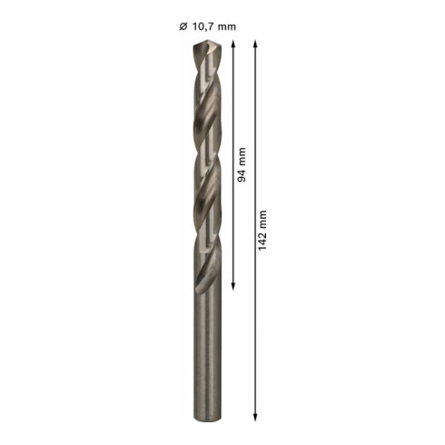 Bosch metaalboor HSS-G DIN 338 10,7 x 94 x 142 mm